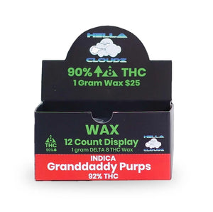 (12 pack) Wax/Shatter (Indica) - Granddaddy Purps - 92% D8 THC